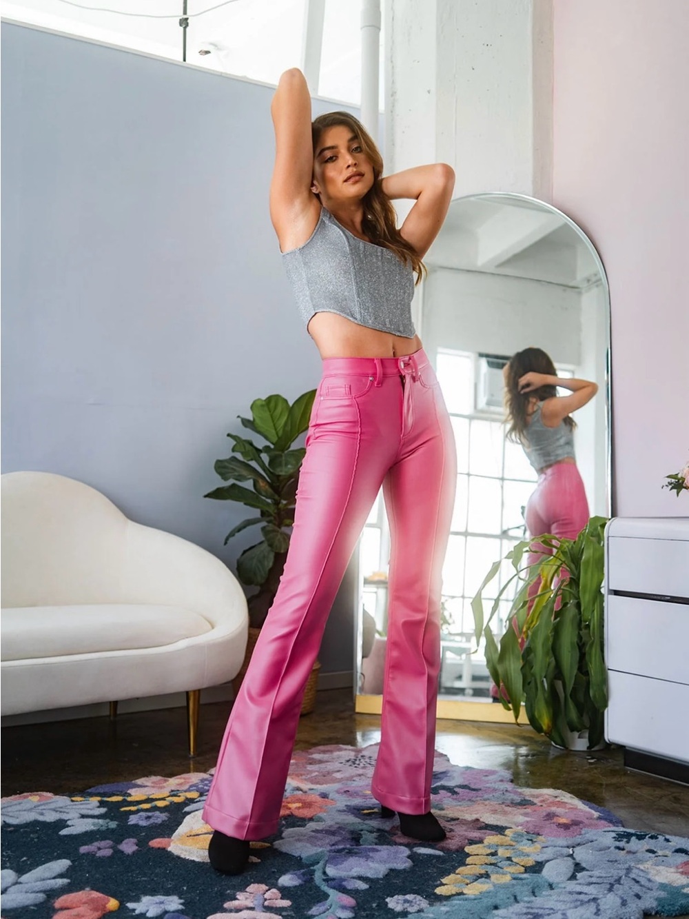 REVICE DENIM | Venus flares pink halo